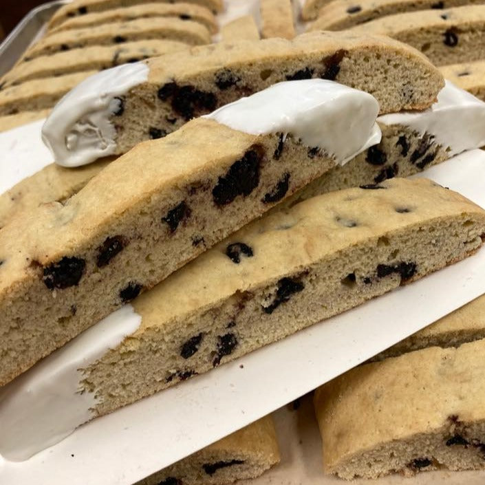 Blueberry Lemon Toasted Crunchy Biscotti BoardwalkMacaroons