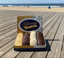 Load image into Gallery viewer, Two dozen sampler variety of assorted Tripician's Macaroons in an open isplay box