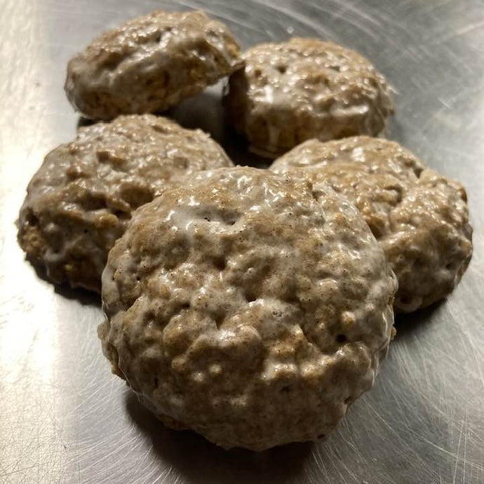 Glazed Hearty, Chewy Pumpkin Oatmeal Cookies at Tripician's Macaroons Bakery