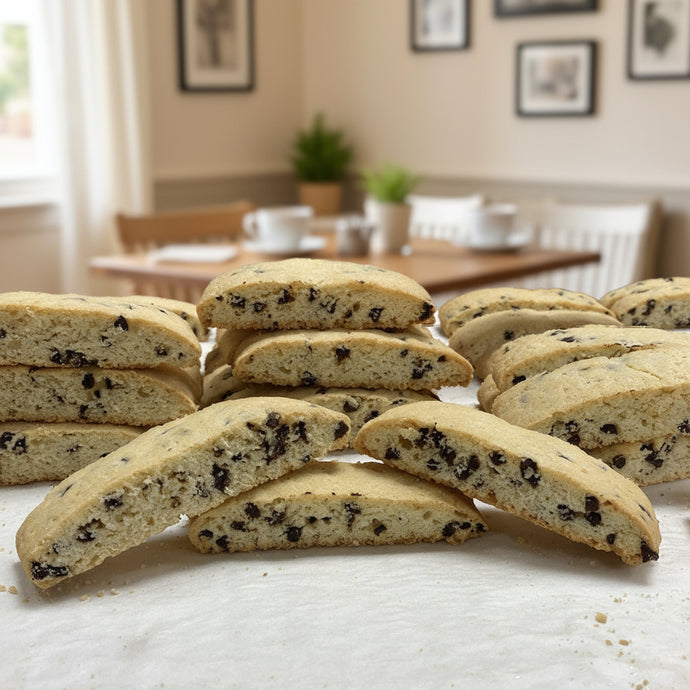 Mini chocolate chip mini biscotti