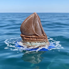Load image into Gallery viewer, A 3-DIMENSIONAL SIAILBOAT MADE FROM CHOCOLATE AND ROCK CANDY
