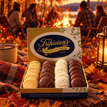 Load image into Gallery viewer, Anopen gift box of tripician's barnd assorted sampler variety of macaroons
